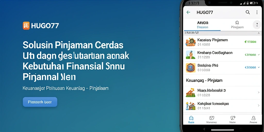 Antarmuka HUGO77 yang sederhana dan efisien untuk pengajuan pinjaman.