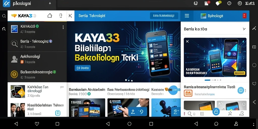 Screenshot antarmuka KAYA33 yang modern dan informatif.