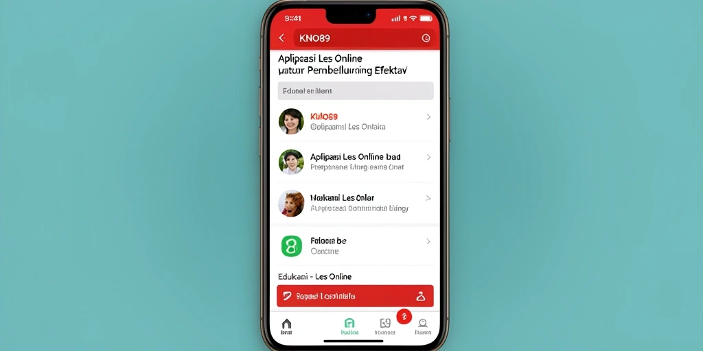 Antarmuka KNO89 yang menarik untuk kegiatan Les Online.