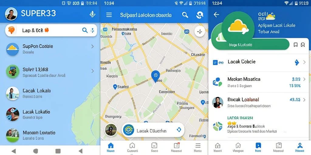Antarmuka SUPER33 menunjukkan lokasi secara jelas dan informatif.